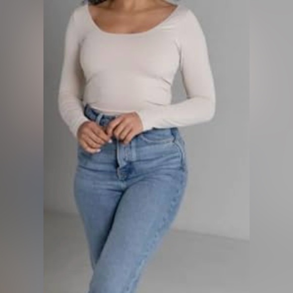 Almere smooth fabric contour top Sz M - Picture 4 of 5